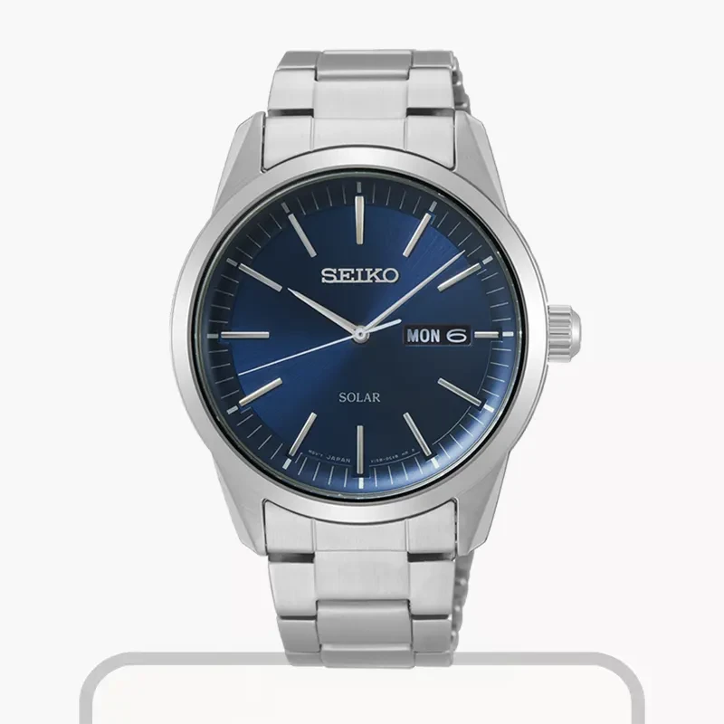 Seiko Solar Quartz Conceptual Blue Dial Men's Watch- SNE525P1